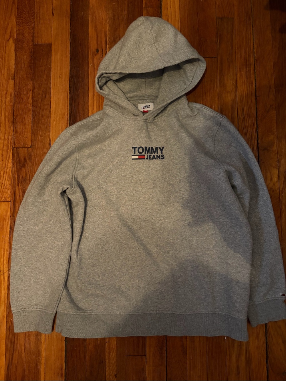 Tommy Hilfiger Gray Hoodie with Tommy Jeans Chest Logo